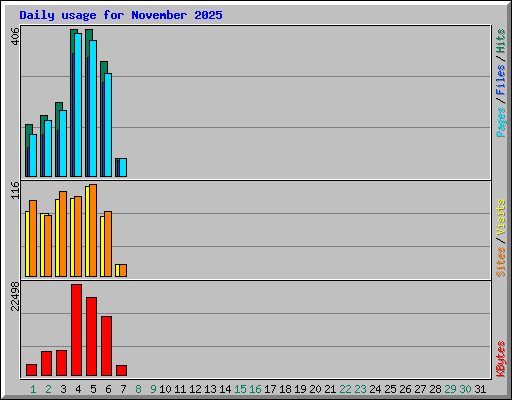 Daily usage for November 2025