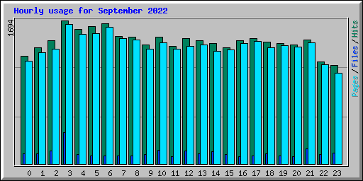 Hourly usage for September 2022