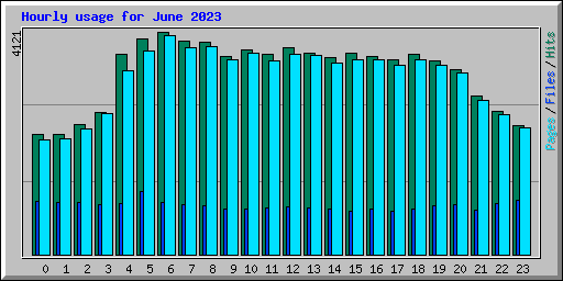 Hourly usage for June 2023