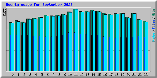 Hourly usage for September 2023