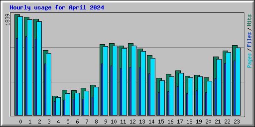 Hourly usage for April 2024