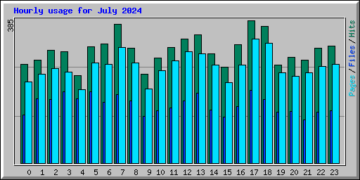 Hourly usage for July 2024
