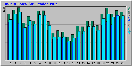 Hourly usage for October 2025